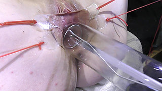 Far Spread Pussy Close up Fucking with Lamp 1000watt