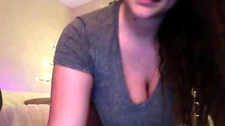 Chubby Brunette Big Boobs Dildo Masturbation