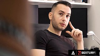 Twenty-one sextury - handsome brunette Lana Roy gets her booty pounded and face covered in jizz at the office