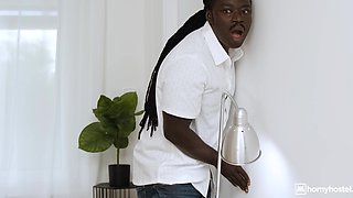 Miss Sally sneaky interracial sex