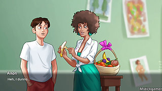 Summertime saga I fucked my stepsister as she was naked in her room
