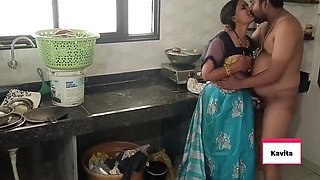 Desi Indian Kavita Maid Fuck With Houseowner Tatya In Kitchen , Pussy Licking, Licking Ass, Missionary, Doggystyle , Hindi Audio