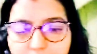 Horny chubby indian girl watching masturbation on webcam