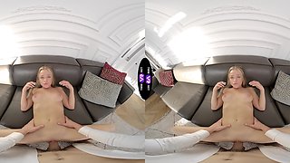 Natural tits milf Calibri grinds cock with her shaved pussy