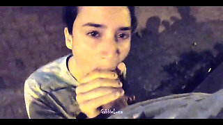 Breakfast in the Street! 18 Year Old Bitch Blowjob Me for Free in the Middle of the Street! Falled on the Net