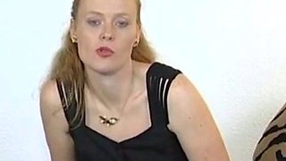 Redhead Adult Star Uses Dildo and Sucks Cock