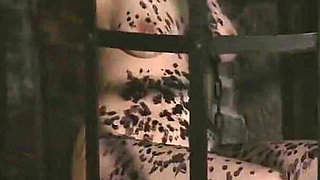 A Naked Witch in a Cage Gets to Feel Ice-cold Water and Hot Wax