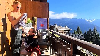 Public Flashing Gardener Gets BDSM Surprise