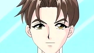 Slutty anime teen with big tits