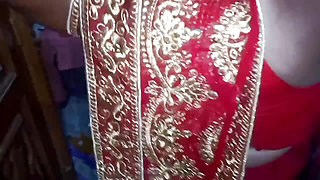 Desi beauty housewife sary changing in home