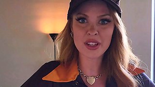 Slutty delivery girl handles Johnny Sins' package - Elly