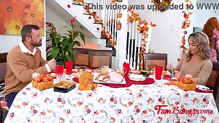 Stepmom Arietta Adams in Raunchy Thanksgiving Orgy: Family Roleplay & Taboo Fun