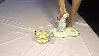 Golden shower. Foot fetish and food games. Drink and lick everything