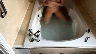 Sexy black amateur caught taking a shower on hidden cam