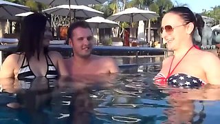 German Student Aneta Huge Natural Tits Threesome & Vibrator Masturbation HD