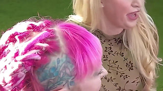 Thick Tattooed Sluts Adore Getting Every Drop of Cum in the Room