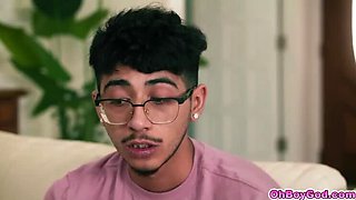 Stepmom Dee Williams Blowjob Threesome - Gagging on Diego Perez and Parker Ambrose Big Dicks