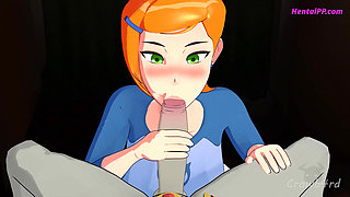 Gwen Helping Her Friend With Quick Blowjob ( Parody Cartoon )