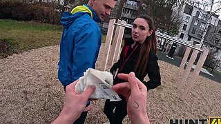 Pavlos and Sakura Hell share cock for money in the car