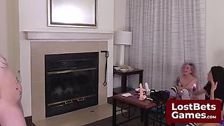 Belle Fatale Lost Bet Game with Aften Opal & Celestina Blooms - Lesbian Strip Tease Threesome HD