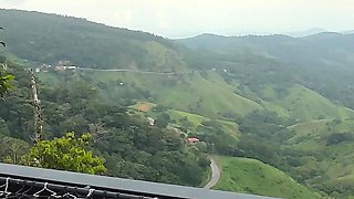 Chubby Secretary in Satin Dress Has Sex with Boss on Public Balcony - Projectfundiary