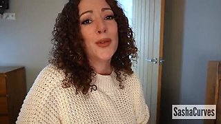 British MILF Stepmom Sasha Curves Fucked Hard on Thanksgiving - Big Natural Tits POV Breeding