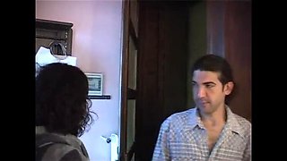 Real Italian Brunette Housewife Rides Giant Hard Cock in Kitchen