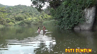 Lesbian Sex Between Outdoor College Friends