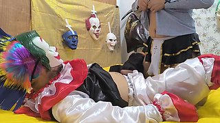 A Sexy Clown Appears In My Bed And I Start Riding Him On Halloween