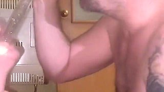Spitting and deepthroat, cum on face, piss shower