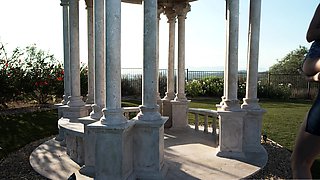 Emma Rosie And Olivia Madison Licking Their Feet Outdoors