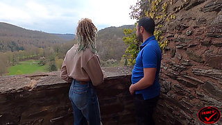 Public! Risky Blowjob on a Trip to the Castle!