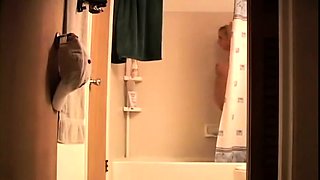 peeping at my blonde stepsister in bathroom