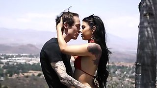 BURNING ANGEL - Emo teen latina banged for cum on tattoo