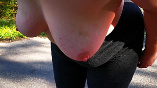 Punishing my tits on an open street in DC