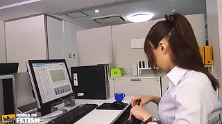 Nasty Japanese Girl Masturbates at Work Before Going to Her Lover and Suck Him - Purejapanese