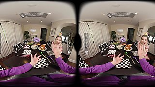 VR Bangers Stepmom Teach Stepdaughter How to Fuck in VR Porn