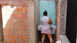 My Stepsister Takes a Bath at My House and Asks Me for Help and I End up Fucking Her Big Ass