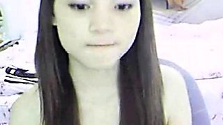 Tiny Asian Amateur with Pink Nipples on Webcam