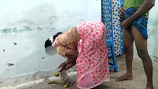 My College Professor Invited Me to His House One Day and I Had Sex with Her While She Was Picking Vegetables