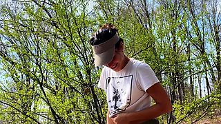 Euro amateur outdoor masturbation