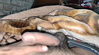 Big Cock Masturbation on Bed