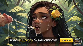 Sizzling Dark-hued Goddess Adorns Jungle - Frolicsome XXX!