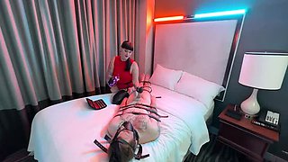 Tiffany Nacke Bound in Latex - Edged and Sounding Milked Dry for Last Drop of Cum