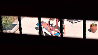 Blonde Poolside Double Penetration Ecstasy