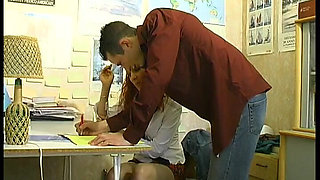 Young Redhead Girl with Pigtails Gets Her Ass Nailed by Her Teacher