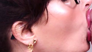 Swallowing Your Cum Close-up Oral Creampie Blowjob