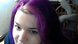 Emo Goth Girl's Foot Fetish Webcam Show