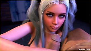 3D Porn cute busty babe POV Handjob teaser