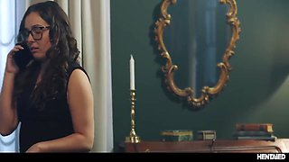 Monster Fucked - Cute Nerdy Girl Gets Her Pussy Wrecked By Toilet Monster With Hentai Anime And Leana Lovings